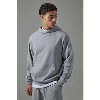 Mens Grey Marl Man Sport Waffle Regular Fit Hoodie