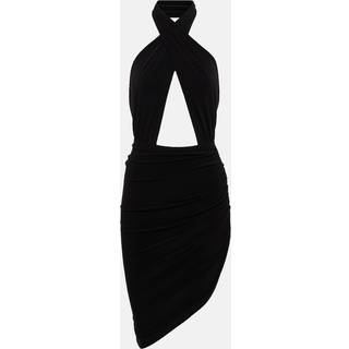 Norma Kamali Halterneck asymmetric minidress - black - XL