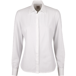 Stenströms Sofie Hvid jerseyskjorte | Dame |Dameskjorter & Bluser | Feminine | Størrelse: L | Hvid | Solid | Lange Ærmer