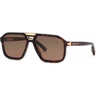Chopard Mand SCH374 909P Solbriller Acetat Havana Brun Geometrisk Polariseret