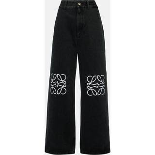 Loewe Anagram high-rise wide-leg jeans - black - L