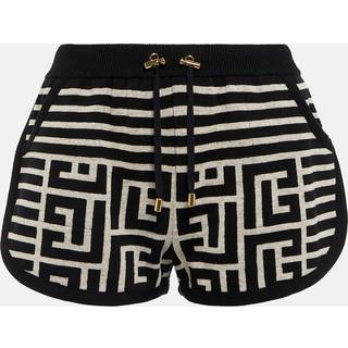Balmain Monogram wool and linen-blend shorts - multicoloured - XS