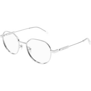 Alexander McQueen Unisex AM0480O 001 Optiske stel Acetat Sølv Transparent Pilot