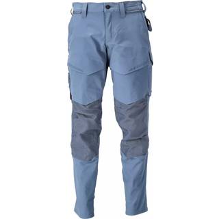 Mascot Customized Arbejdsbukser full stretch med knælommer i stenblå - Str. 82C49
