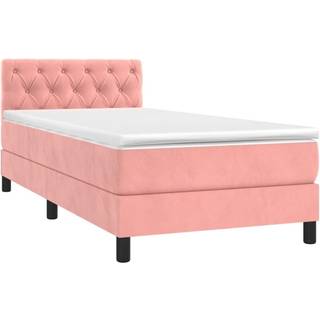 Kontinentalseng Med Madras Fløjl - 80 x 200 cm / Med pynteknapper