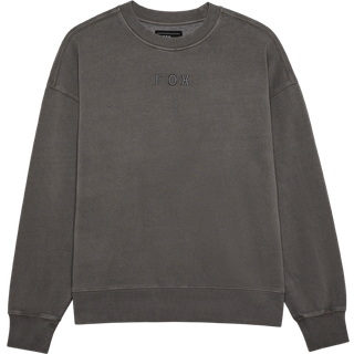 Fox Wordmark Oversized Crew Fleecepullover - XL - pewter