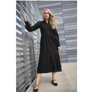 Lts Tall Black Lace Tiered Midi Dress Size 24