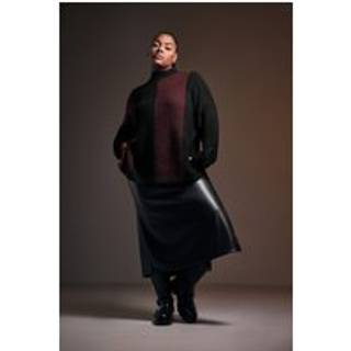 Yours Curve Highneck Vertical Stribet TrøjeEU 42-44 (UK 14-16)
