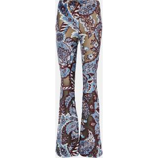 Etro Floral velvet jacquard flared pants - multicoloured - XL+