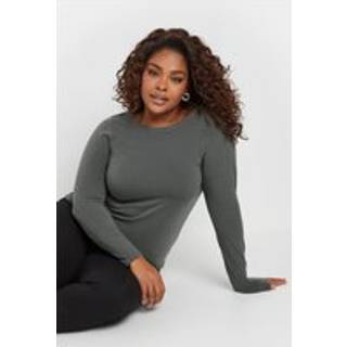 Yours Curve Yours Curve Grey Thermal Heat Long Sleeve Top