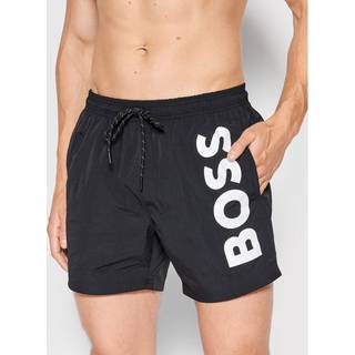 BOSS Herren Badeshorts schwarz Mikrofaser unifarben