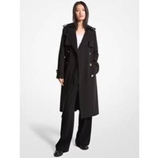 MK Woven Trench Coat - Black - Michael Kors - L