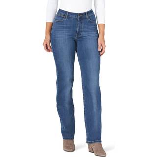 Wrangler Womens High Rise True Straight Fit Jeans Hudson 14-30 US