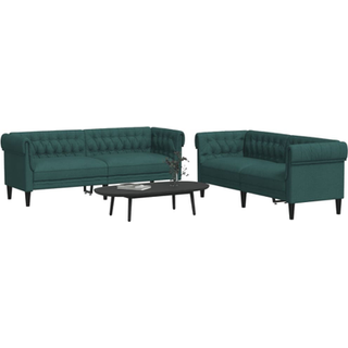 sofasæt 2 dele stof mørkegrøn