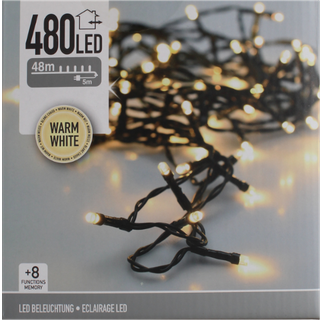 LED lyskæde ude & inde 36 meter 480 LED lys varm hvid