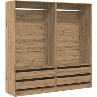 Klædeskab Konstrueret Træ Egetræsfarve Artisan Eg - 2 skuffer / 100 x 50 x 200 cm