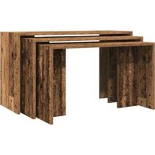 indskudsborde 3 stk. konstrueret træ antikt trælook