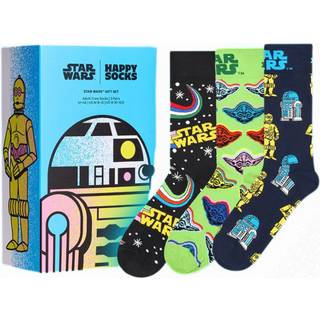 Happy socks 3-pak Star Wars C-3PO And R2-D2 Gift Box - Black pattern-2 - Str 36/40 * Kampagne *