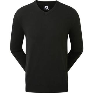 FootJoy Wool Blend V-neck Herre Pullover - Black - Str. S