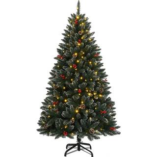 Kunstigt Juletræ Med Fod Pvc Grøn - med LED / 180 cm