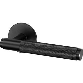 Cross dørhåndtag i rustfrit stål med diamond cut mønster • Buster + Punch