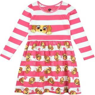 Character Karakter Paw Patrol Skye Striped 100% Bomuld Kjole - 92-98cm (2-3 år)