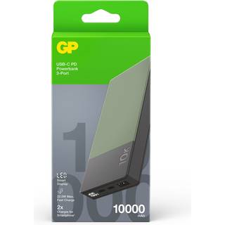GP Batterier Powerbank M2+ 10000 mAh Green, 10000 mAh