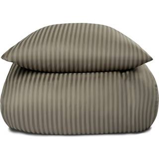 Sengetøj i 100% Bomuldssatin - King Size sengesæt 240x220 cm - Oliven ensfarvet sengelinned - Borg Living