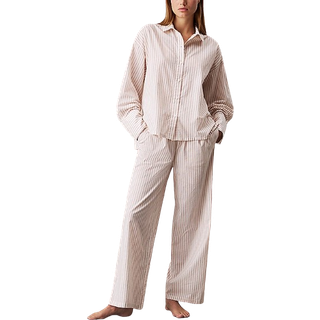 Calvin Klein Underwear - Hvid - L/S Buttondown & Pant - Large