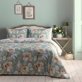 Appletree Appletree Green Eleanor 200 Thread Count 100% Cotton Pure Duvet Cover Set