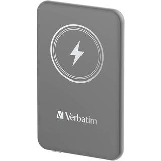 Verbatim Charge 'n' Go Powerbank. Magnetisk Trådløs Powerbank. 10000mAh. Grå
