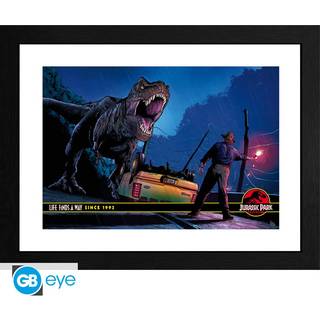 ABYstyle - JURASSIC PARK Framed print Alan Grant vs T-Rex - Billede
