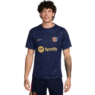 FC Barcelona Academy Pro Home Nike opvarmningstrøje til fodbold med korte ærmer til mænd - blå - S