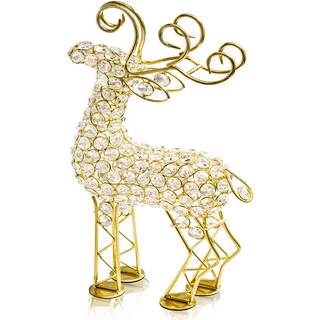 Moderne accenter 5710 Reno Cristal Gold Reindeer Crystal Reindeer Christmas Decorations Indend?rs bordplads Reindeer Mantel Juledekor