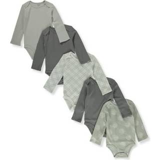 Hanes Baby Boys Ultimate Flexy 5 Pack Langærmet Bodysuits Bodystocking Grå sjov 18-24 måneder os
