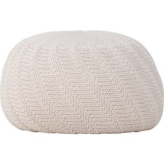 Ted rund puff Ø45cm råhvid