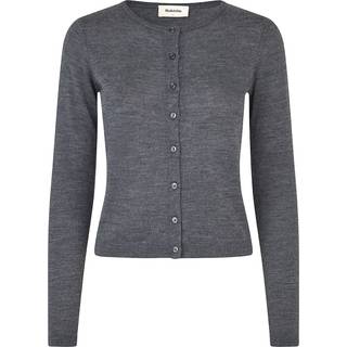 Modström HirokiMD short cardigan - Dark Grey Melange - S - Strik