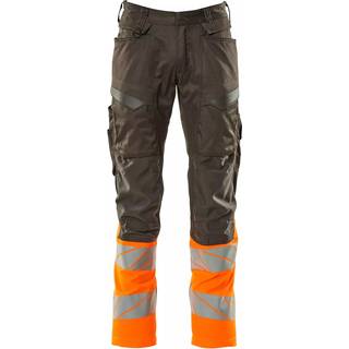 MASCOT ACCELERATE SAFE arbejdsbukser med knælommer, mørk antracit/hi-vis orange - 76C58