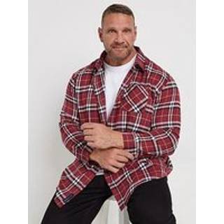 BadRhino Big & Tall BadRhino Big & Tall Red Longsleeve Checked Shirt