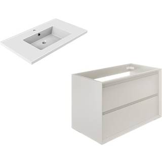 Allibert Delta badmøbel med vask 80 cm - hvid