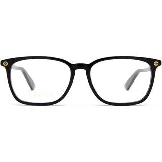 Gucci Kvinde GG0156OA 001 Optiske stel Acetat Sort Firkantet