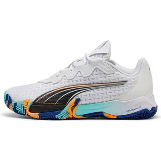 PUMA NOVA ELITE Padel Boots Adults, Shoes, White/Black/Vivid Blue, 40
