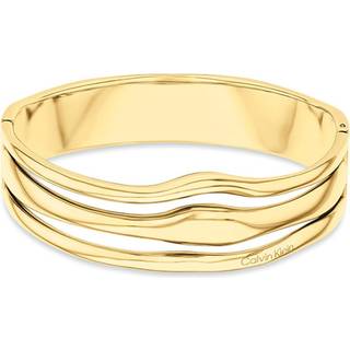 Sculptural Hinged Bangle - Gold - One Size