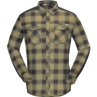 Svalbard Flannel Shirt M Olive Drab/Slate Grey (XS)