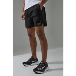 Mens Black Man Active Stretch Woven Side Split 5inch Short