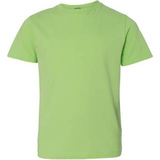 Lat ungdom 100% bomuldstrøje besætning hals kortærmet tee nøglekalk medium