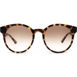 Gucci Kvinde Gucci GG1339SK 003 Solbriller Plast Havana Brun Rund Skygge