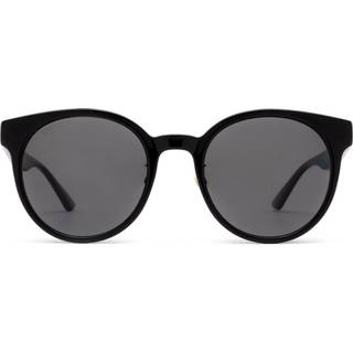 Gucci Kvinde Gucci GG1339SK 002 Solbriller Plast Sort Grå Rund Polariseret