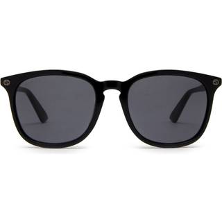 Gucci Unisex Gucci GG0154SA 001 Solbriller Acetat Sort Grå Firkantet Normal
