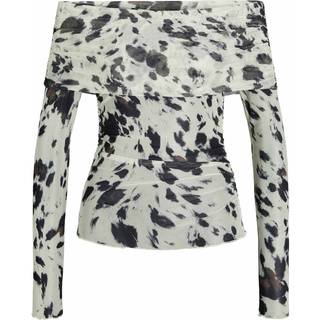 JJXX - Jxminna Mesh Ls Shoulder Top - Bluser og skjorter til kvinder - Moonbeam - S